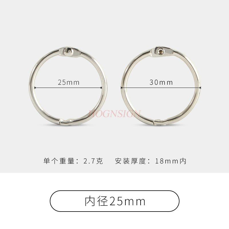 20 PCS DIY jewelry accessories, colored iron baking paint, circular keychain, loose leaf ring, movable card ring, binding ring