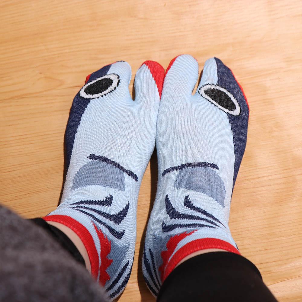 Deep-sea Animals Two Toe Socks Whale Toe Mid Calf Sock Cute Funny Fish Tube Socks Gift