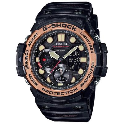 Часы Casio Gulfmaster Черное розовое золото G-Shock & GN-1000RG-1A Мужские