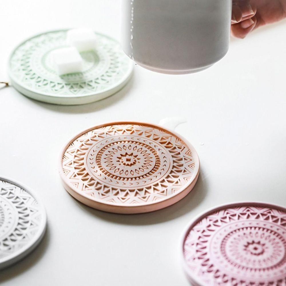 Подставки под стаканы, впитывающие воду, теплоизоляция, домашний декор, подставки под приборы, новый диатомитовый изоляционный коврик