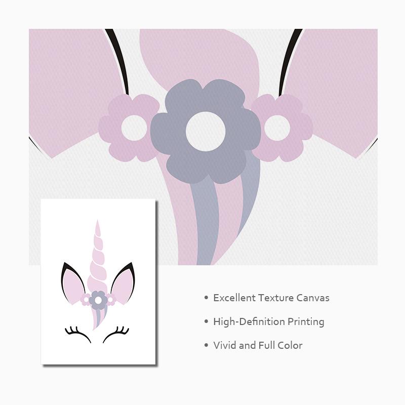 Pink Unicorn Nursery Wall Art Poster Love Quotes Print Moon Stars Canvas Painting Nordic Picture Kids Baby Girl Room Decoration
