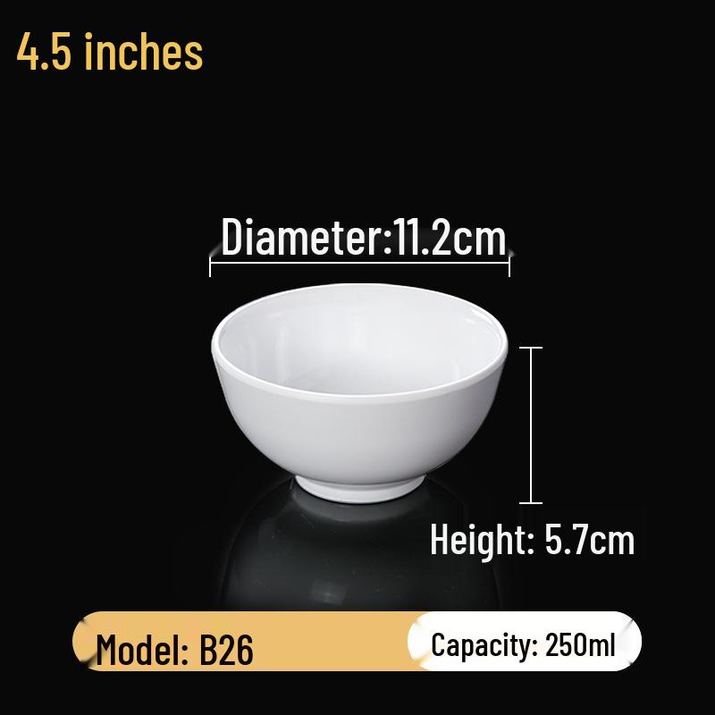 Набор квадратных меламиновых мисок: Идеально для хот-пота, соусов, риса, каши и супа - для коммерческого и ресторанного использования.