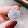 Exquisite Silver Color Princess Ring for Women Girls Fashion White Zircon Wedding Rings Engagement Jewelry