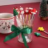 4/6PCS Christmas Gifts Stainless Steel Spoons Forks Set Decoration Glod Silver Elk Deer Dessert Coffee Spoon for Kids Gift Box