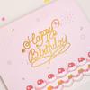Stereoscopic Cake 3D Happy Birthday Card Birthday Decoration Cartoon Birthday Greeting Card Foldable Birthday Blessings Card