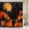 Halloween Shower Curtain Horrible skulls and crows Bathroom Curtain All Saints Day Bathtub Curtain for home Decor Curtain