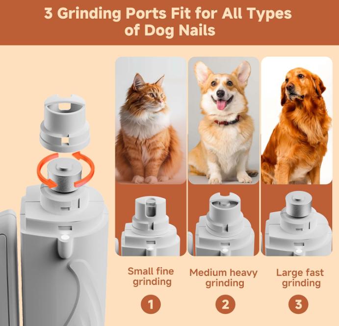 Manufacturer Price 2 In1 Cat Nail Clipper Grinder Safe Portable Electric Rechargeable Pet Grooming Tool LED Light
