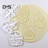 Cookie Mold Snowball Snowman Santa Claus Shaped Christmas Cutting Mold Festive DIY Biscuit Mold for Holiday Party