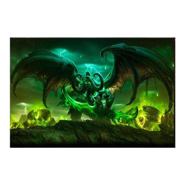 Классическая популярная игра World of Warcraft, художественные плакаты и принты, холст, картина, настенное искусство, картина для мальчика, игровая комната, украшение для дома без рамки