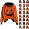 Женская повседневная и модная толстовка с капюшоном с длинными рукавами и принтом на Хэллоуин, теплая рубашка, свободная и удобная толстовка