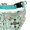 Walk-ready Dog Accessory Bandana Collar, Paisley Pattern with D-Ring, No-Tie Leash D-Ring Adjustable Stylish Collar for Small Medium Large Dogs