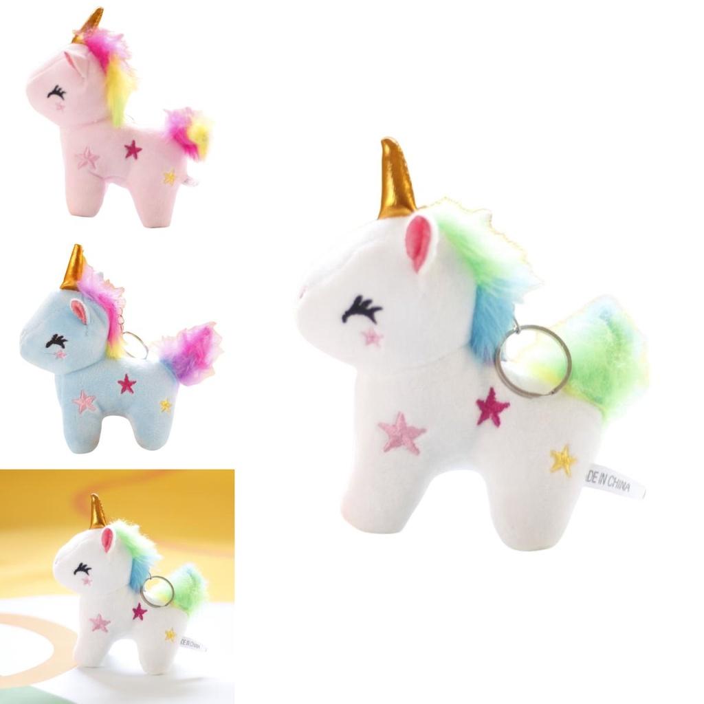 Милый плюшевый брелок в виде радужного единорога оптом, подвеска в виде мягкой игрушки для сумок для девочек