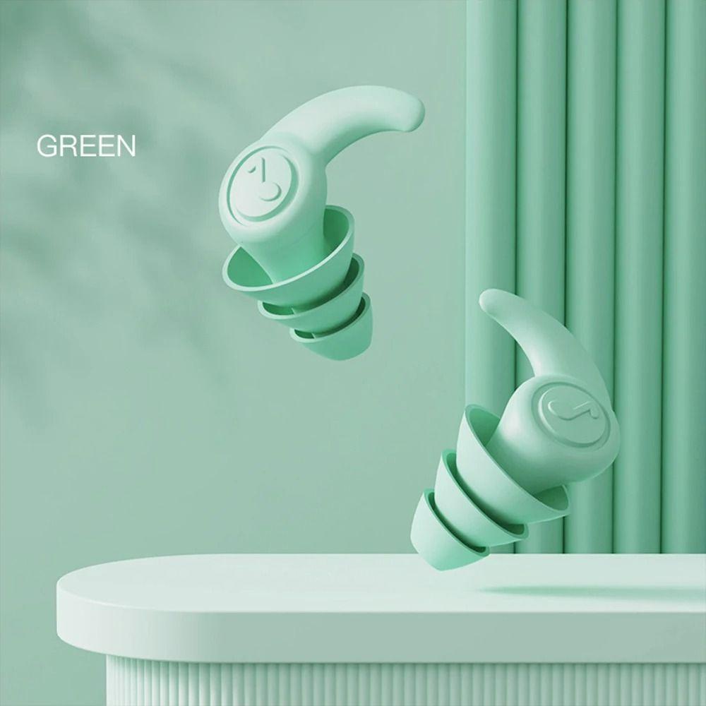 Noise Reduction Silicone Ear Plugs Waterproof Swimming Earplugs Anti Noise Earplugs  Sleeping
