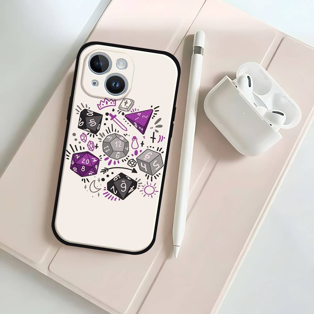 Чехол для телефона D-dungeons D-dragons D-DNDs Черный, Подходит для IPhone 17,16,15,11,13,14 Pro Max,Plus,X,Xr,Xs Max,13Mini