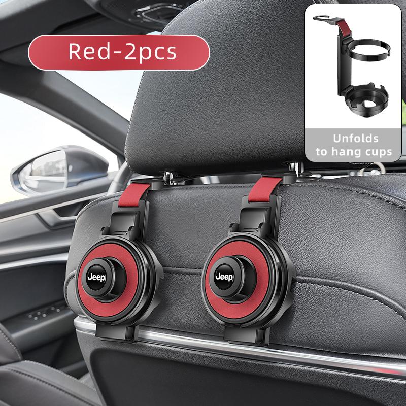 For Jeep Car Seat Headrest Hook Water Cup Holder For Jeep Renegade Compass Grand-Cherokee Wrangler-JK Commander Trailhawk