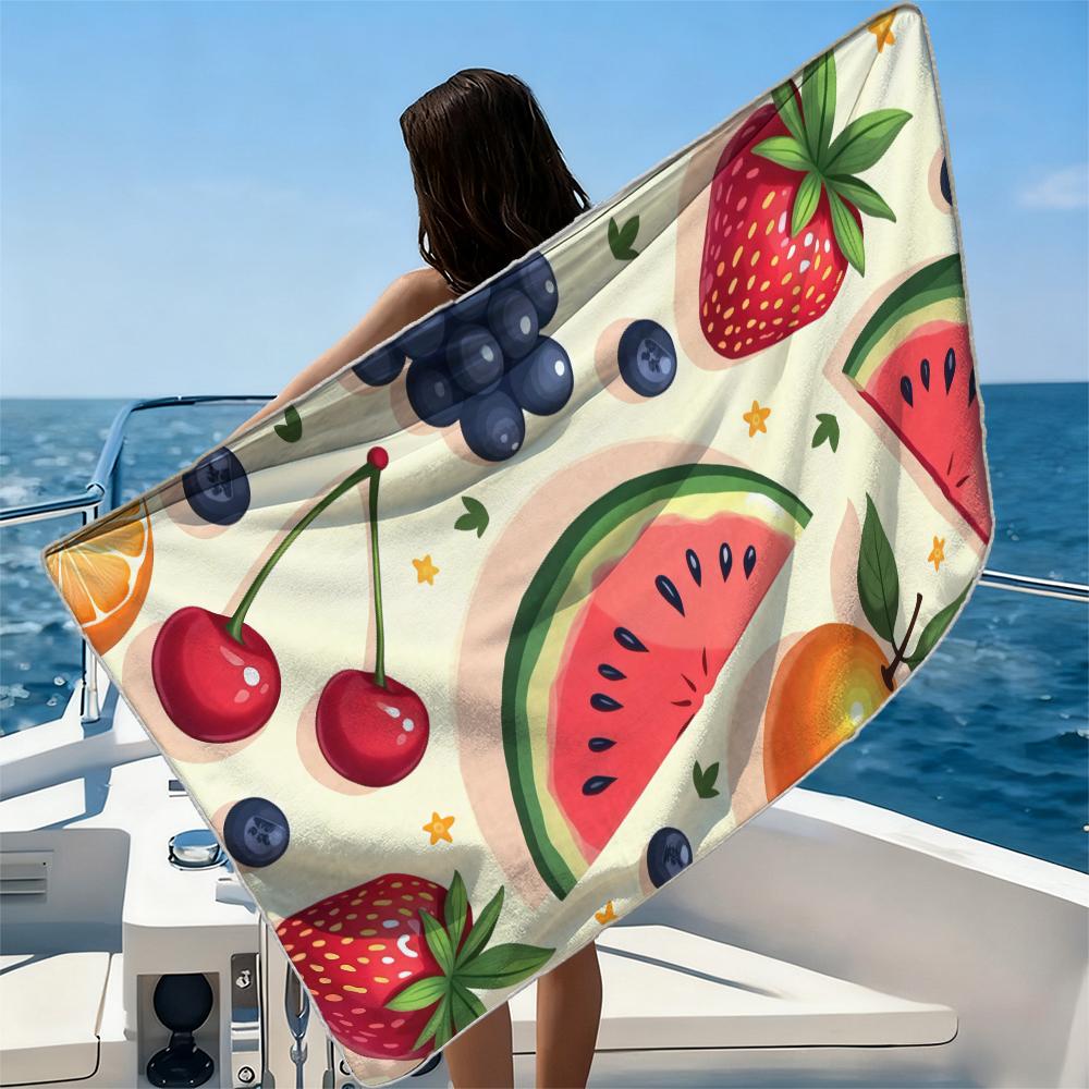 Mint Green CurveBeach Towel Ultra-fine Fiber Quick Drying Absorbent Beach Swimming Vacationvacation Essentials Gifts