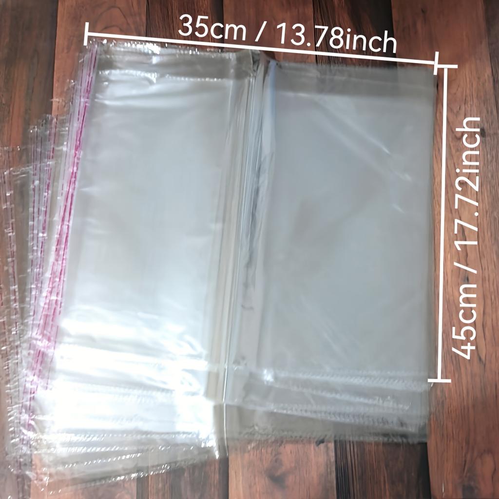 100 шт. самозапечатывающихся целлофановых пакетов, многоразовые целлофановые пакеты для упаковки одежды, товаров общего назначения, ювелирных изделий и многого другого в нескольких упаковках