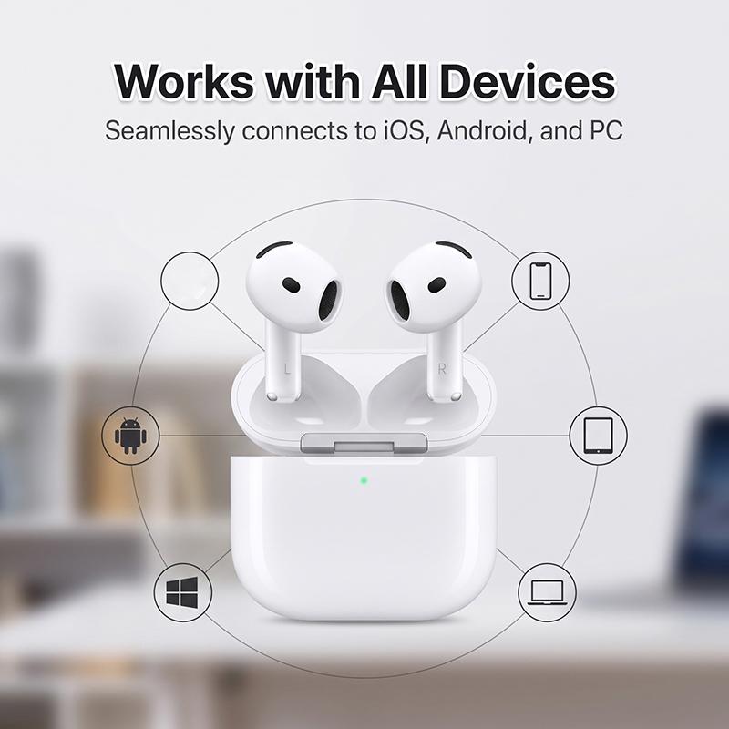 Беспроводные наушники Air 4 Четвертого поколения Bluetooth 5.3 Продвинутое активное шумоподавление (ANC) Четкие звонки Мгновенное сопряжение Наушники с шумоподавлением