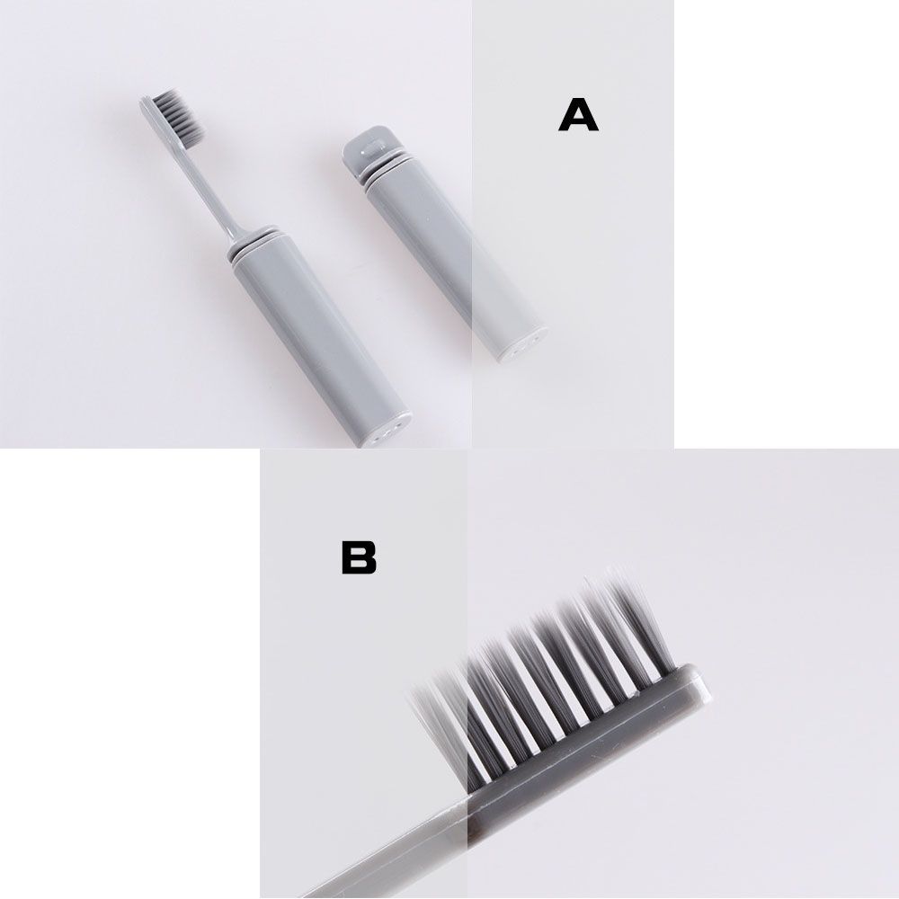 Bamboo Charcoal Folding Toothbrush Teeth Cleaning Foldable Teethbrush Soft Bristle Toothbrush
