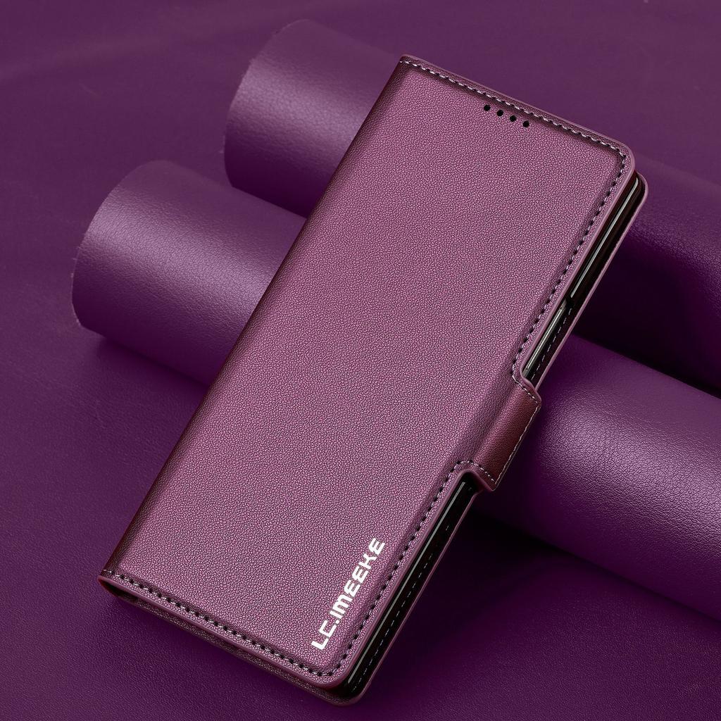 Тонкий чехол-книжка из искусственной кожи для Samsung Galaxy Z Fold 7 Fold6 5 4 3 со слотом для стилуса, магнитной застежкой, держателем для карт, кошельком и подставкой