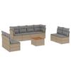 VidaXL Salon de Jardin avec Coussins 9 pcs, Canapés de Terrasse, Ensemble de Meubles de Patio, Mobilier d'Extérieur, Mélange 3255912