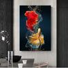 Abstract Colorful Betta Fish Animal Canvas Painting Wall Art Picture Posters and Prints Home Decor for Living Room