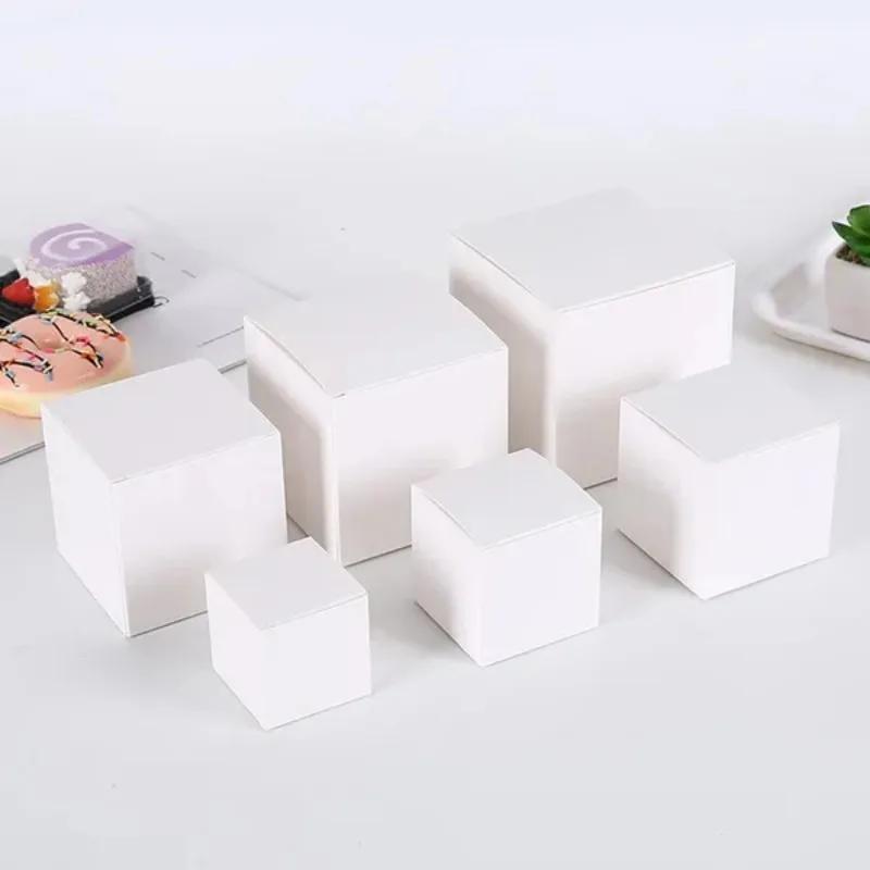 10 шт. Коробка из крафт-бумаги DIY Квадратные картонные подарочные упаковочные коробки