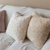 Наволочка из стриженого кроличьего меха, диванная подушка, прикроватная подушка, поясничная подушка-спинка, скандинавская прикроватная подушка, офисная подушка