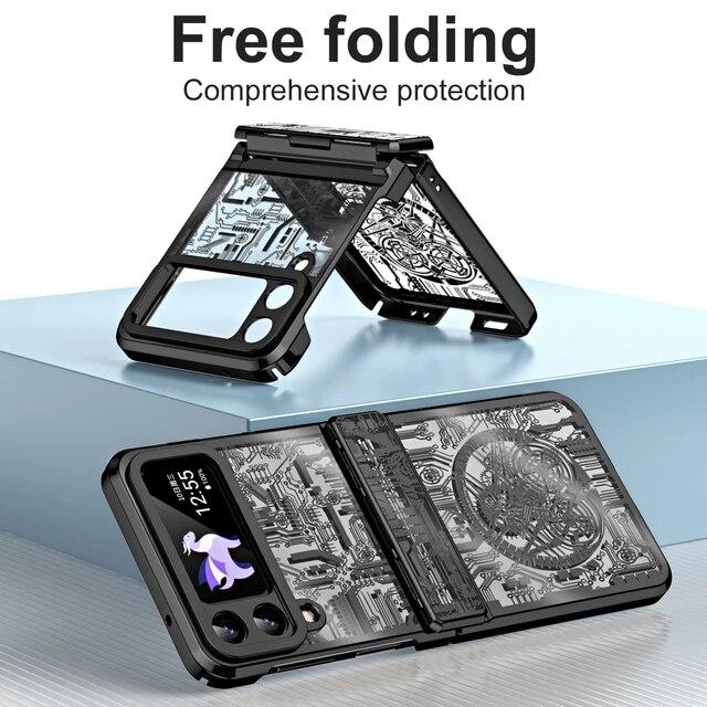 Для Samsung Z Flip 4 Модный противоударный чехол для Samsung Galaxy Z Flip 4 5G Flip4 Zflip4 Защитные чехлы для телефонов с защитой от падения