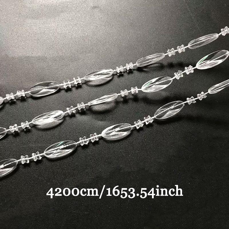 WTEMPO Прозрачные Раздельные Шторки из Бусин для Дверных Проемов, Подвесные Шторки из Бусин, Шторки-нити с Кисточками, Шторки из Бусин, Ширма для Разделения Комнаты, Декорации