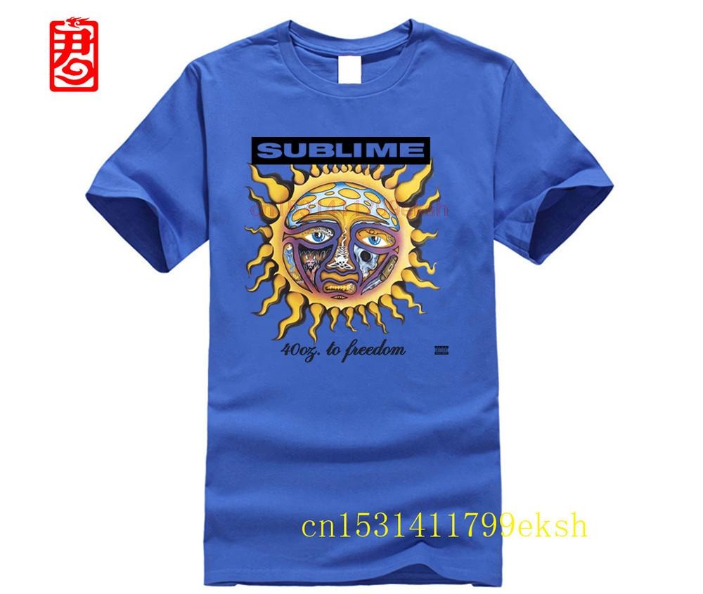 New Sublime 40 Oz To Freedom Rock Band White Men T Shirt