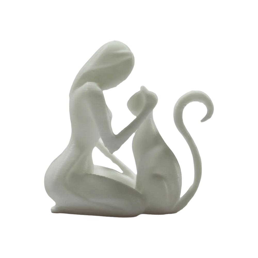 3D Printed Cat Dog Figurine Creative Canine Statues Crafts Desktop Ornaments Christmas Gift