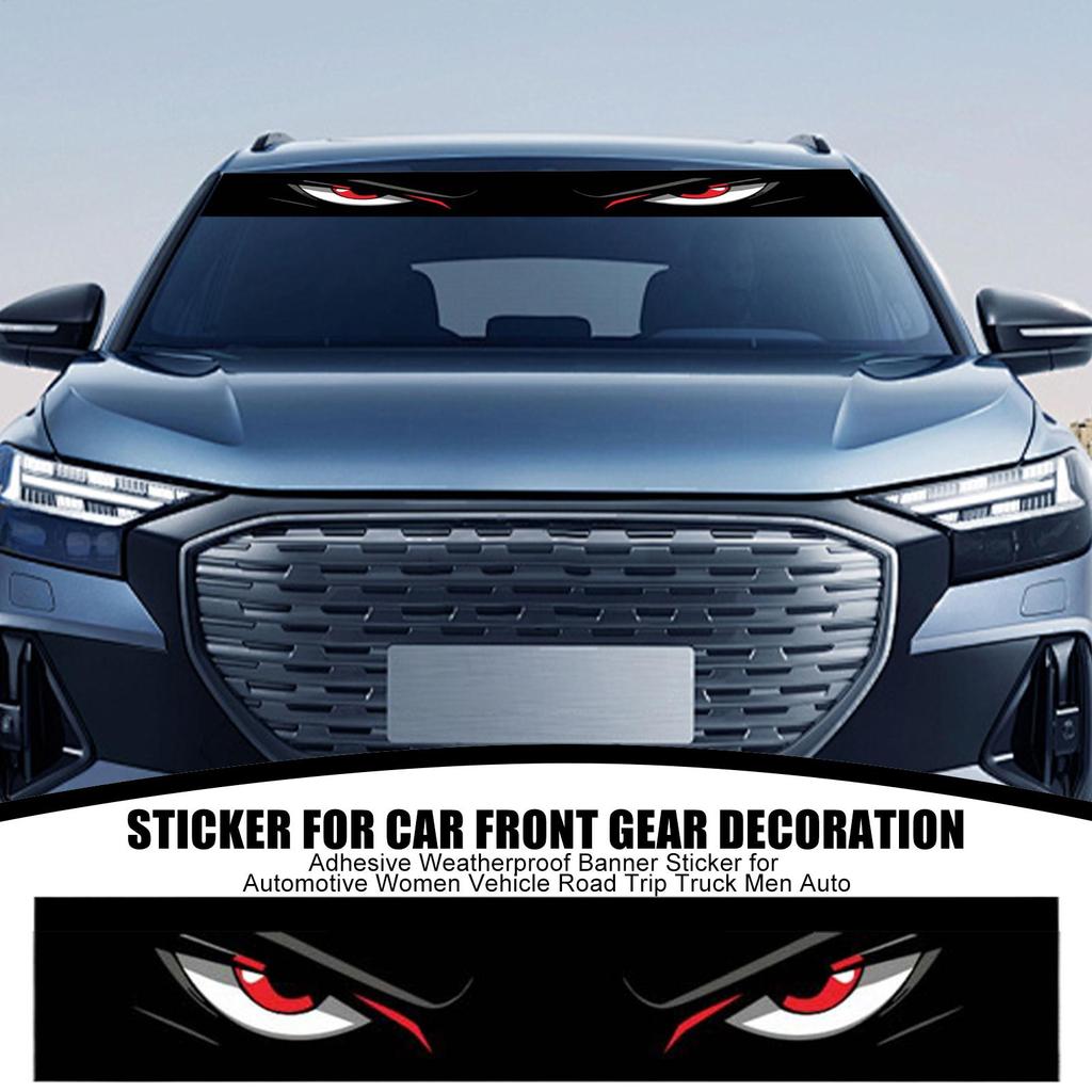 Наклейка на лобовое стекло переднего багажника автомобиля Долговечные наклейки на лобовое стекло Клейкая Погодоустойчивая Баннерная наклейка Наклейки для автомобиля