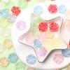 Home Party Supplies Acrylic DIY Jewelry Accessories Fashion Flat Bottom Perforated 100Pcs Flower Rose Beads AB Magic Color
