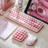 Mofii 3 In 1 Wireless Keyboard and Mouse 2.4G Keyboard and Mouse Kit Colorful Design Cute Retro Keyboard Kit With Keypad