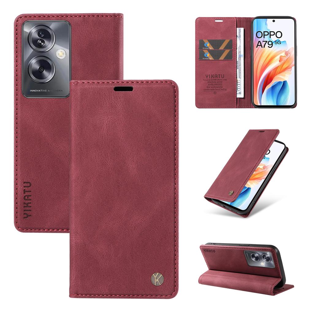 Nubuck PU Leather Fully Matte TPU Card Slots Wallet Phone Case for Oppo A15,A16,A17,A55,A72,A73,A74,A58,A38,A78,A79,Realme C12,C15,C21,C30,C33,C55...