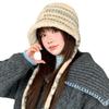 Keep warm Knitted Plush Hat Soft Trapper Hats Fashion Women's Lei Feng Hat  Outdoor