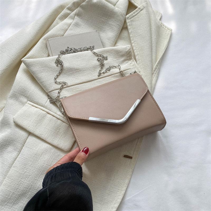 Bag 2025 New Trendy Autumn Fashion Small Square Bag Temperament Women's Bag Chain Bag Solid Color Casual Shoulder Messenger Bag