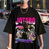 Hot Anime Jojo Bizarre Adventure T Shirt Jotaro Star Platinum Graphic Print Short Sleeve T Shirts T-shirt Harajuku Streetwear