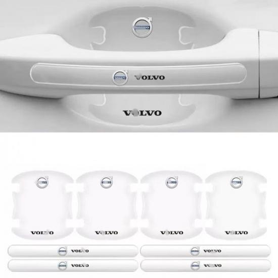 8PCS Clear Car Door Handle Bowl Protector Scuff Guard Anti Scratch For Volvo