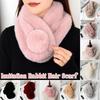 Thicken Cross Scarf Solid Color Double-sided Neck Cover Fashion Accessory Neck Warmer  Women Girls