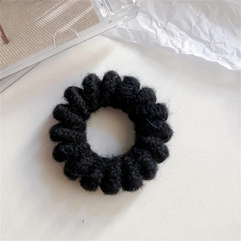 Резинки-скранчи для волос из новой шерсти, телефонный шнур, спиралевидные, однотонные, резинки, эластичная повязка для волос, женские аксессуары для волос