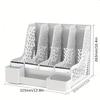 Thickened Four-Section File Holder Desktop File Organizer Box with Pen Cup, Made of PP Material, for Office Supplies