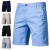 Stylish Shorts Mid Waist All-match Elastic Waist Men Slim Shorts Casual Social Shorts Streetwear