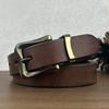 Утолщенный ремень с ретро-медной пряжкой, женский кожаный повседневный индивидуальный модный ремень, первый слой из коровьей кожи, джинсы для мужчин
