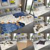 Modern Style Geometric Marble Print Carpets Non-Slip Area Rug for Home Living Room Bedroom Kitchen Machine Washable Floor Mat