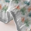 1 Simple Modern Plant Leaves Printed Matte Fitted Sheet, Bedroom Printed Bed Cover, Bedding (Excluding Pillowcases)