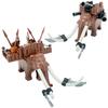 MOC Small Particle Building Blocks Animal Woolly Mammoth Medieval Scene Series War Elephant Mount Sand Table Military