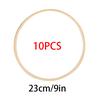 10pcs Wooden Ring Circle Round Bamboo Embroidery Hoop Frame DIY Wreath Catcher Wood Craft Wedding Decoration Home Garden Decor
