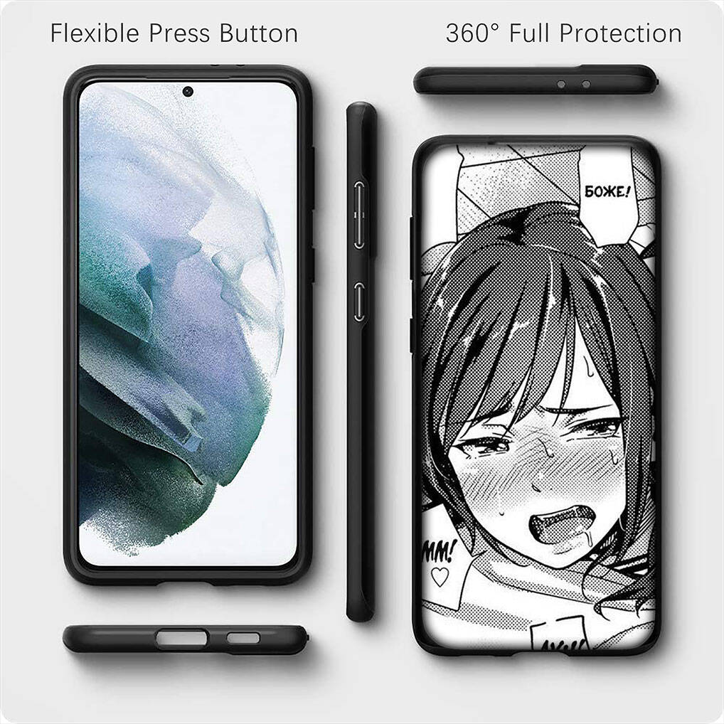 Для Samsung Galaxy S25 S24 S23 iPhone 17 16 15 Xiaomi Redmi Note 14 13 12 11 Plus Pro Max Чехол Ahegao Hentai Манга Аниме Девушка Waifu OPPO Huawei Обложка